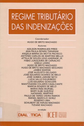 Capa do livro regime tributario das idenizacoes